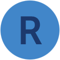 captial letter R in a circle