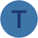 captial letter T in a circle